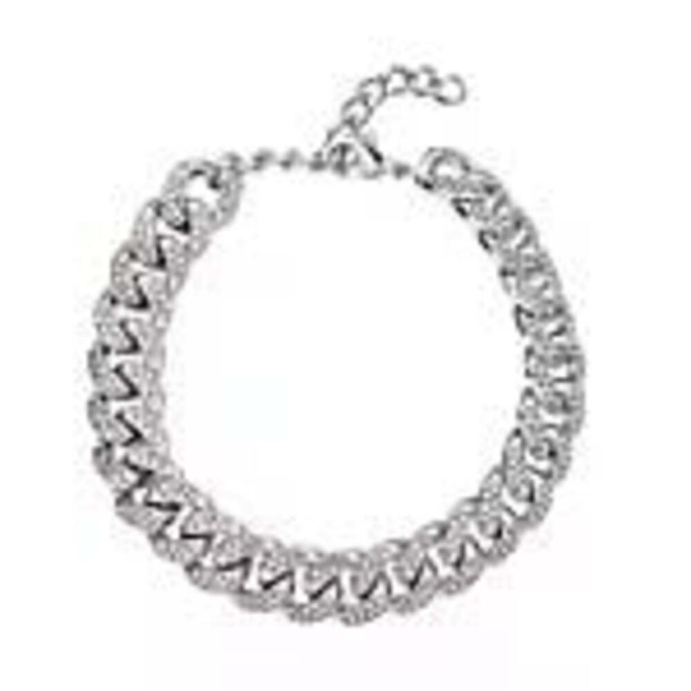Aurora Borealis Austrian Crystal Curb Link Chain Bracelet (7.50-9.50In)